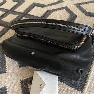 Anya Hindmarch black leather handbag